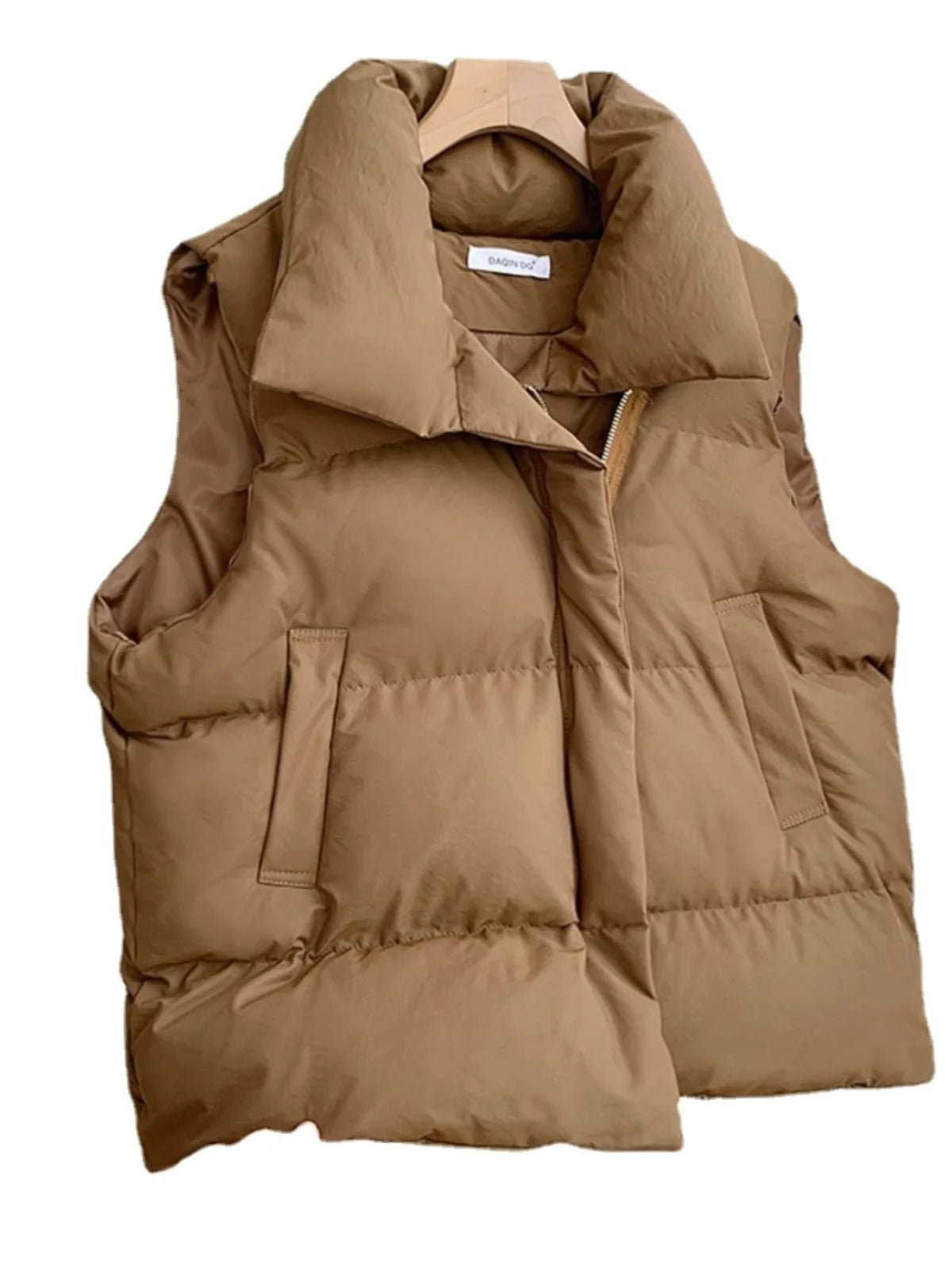 Loose Down Feather Cotton Vest